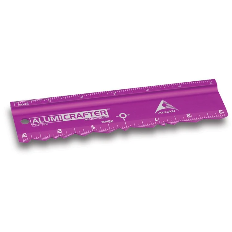 6" AlumiCrafter Deckled-Edge Ruler & Straight Edge Cutting Tool 1
