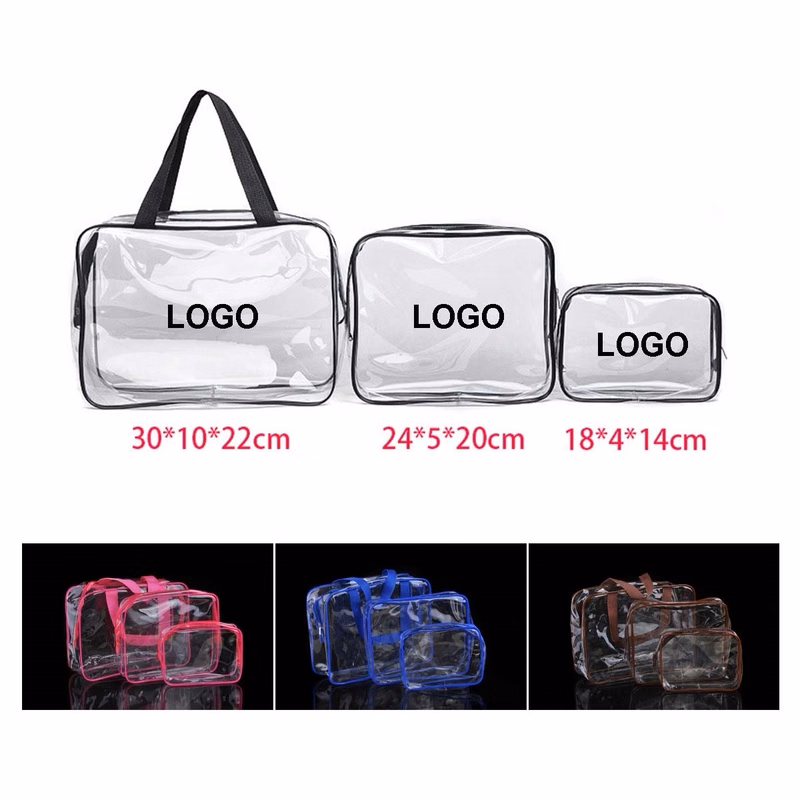 3Pcs Set Clear Toiletry Bag
