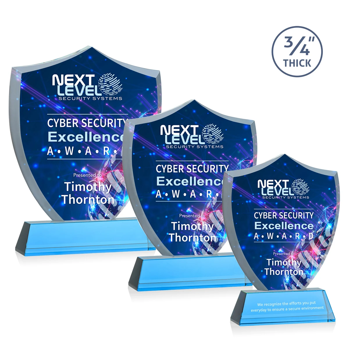Scudo Shield VividPrint™ Award on Newhaven - Sky Blue 1