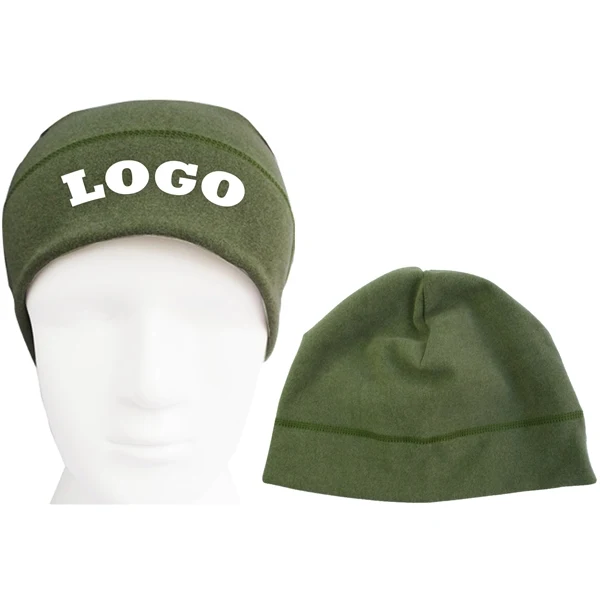 Custom Polyester Dye Sublimation Fleece Beanie — Embroidered Winter Corporate Hat 1