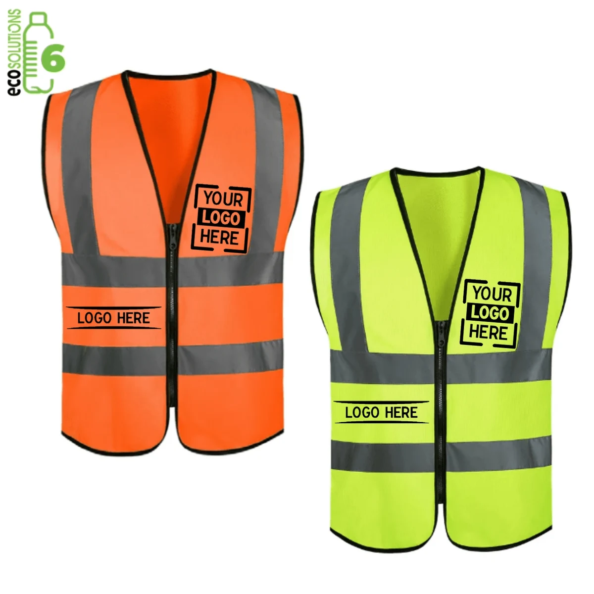 Class 2 rPET Reflective Knitted Safety Workwear Vest 1