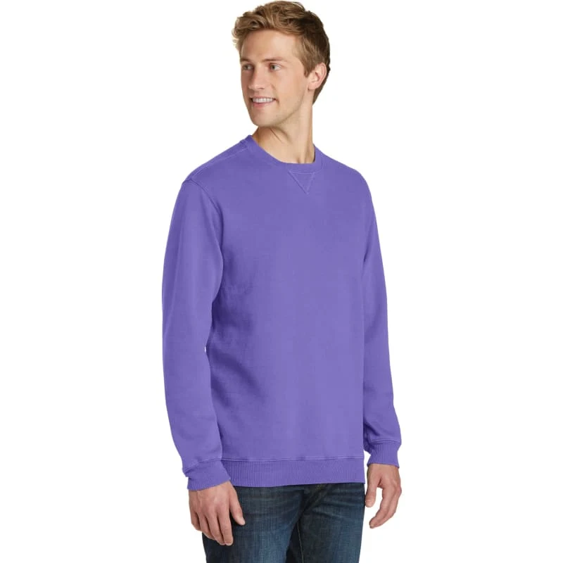 Port & Company Beach Wash Garment-Dyed Crewneck Sweatshirt, custom hoodie or sweatshirt with logo imprint 1