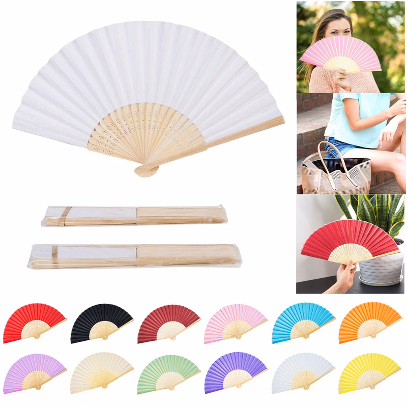 Traditional Bamboo Folding Paper Fan