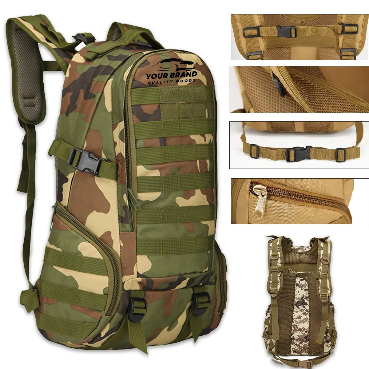 35L Waterproof Bagmilitary Adjustable Chest Strap Backpack 1