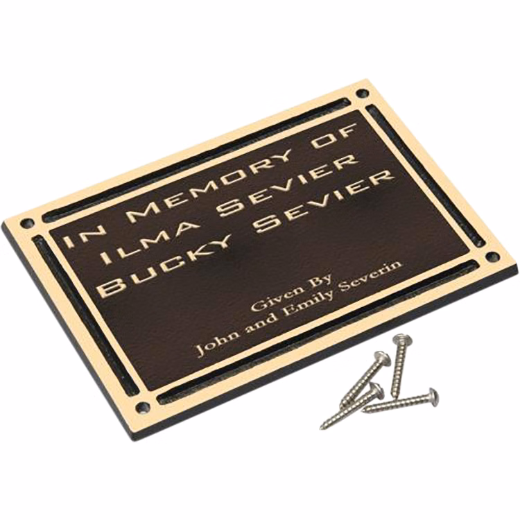 Outdoor Cast Plaque-Flat Back Gold