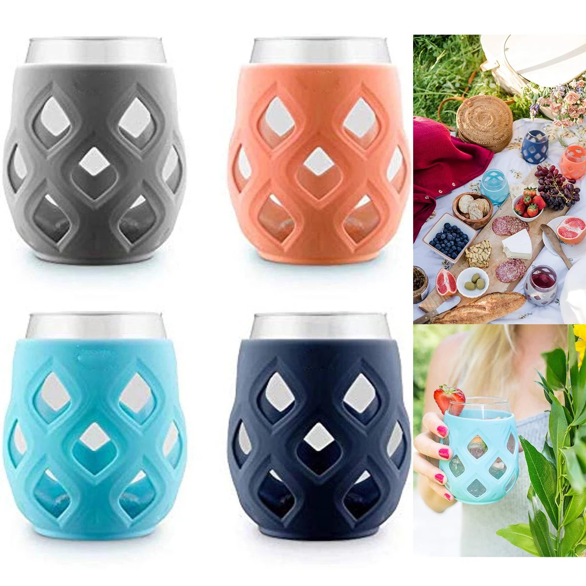 Stemless Wine Glass Set 1