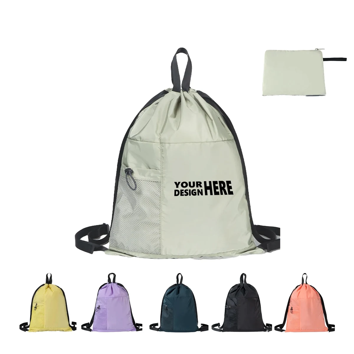 Foldable Waterproof Drawstring Backpack 1
