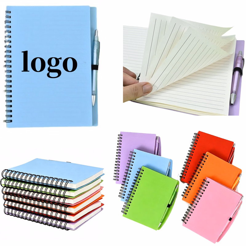 Custom Printed Spiral Notebook with Matching Pen