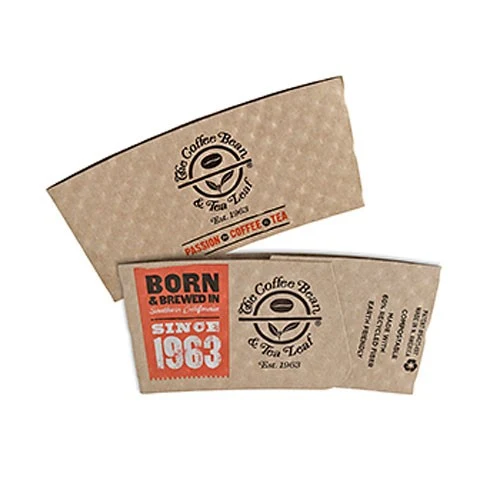 Large Kraft "ECONO" Hot Cup Sleeves - Flexographic printed 1
