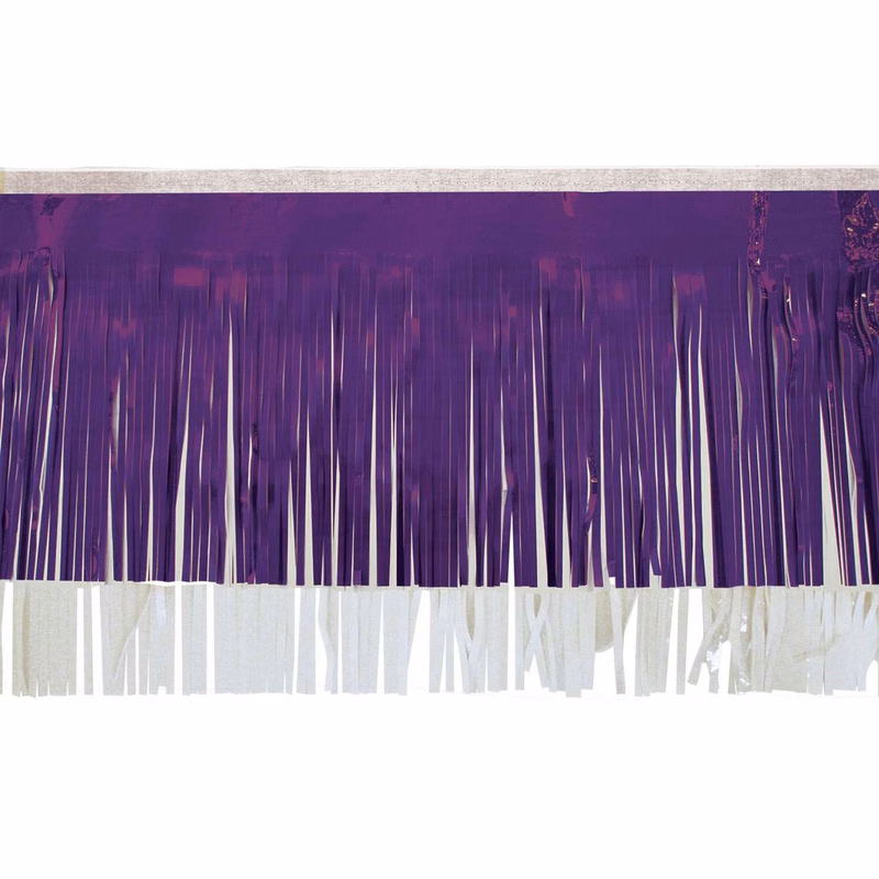 Victory Corps™ Standard Purple & White Fringe (15")