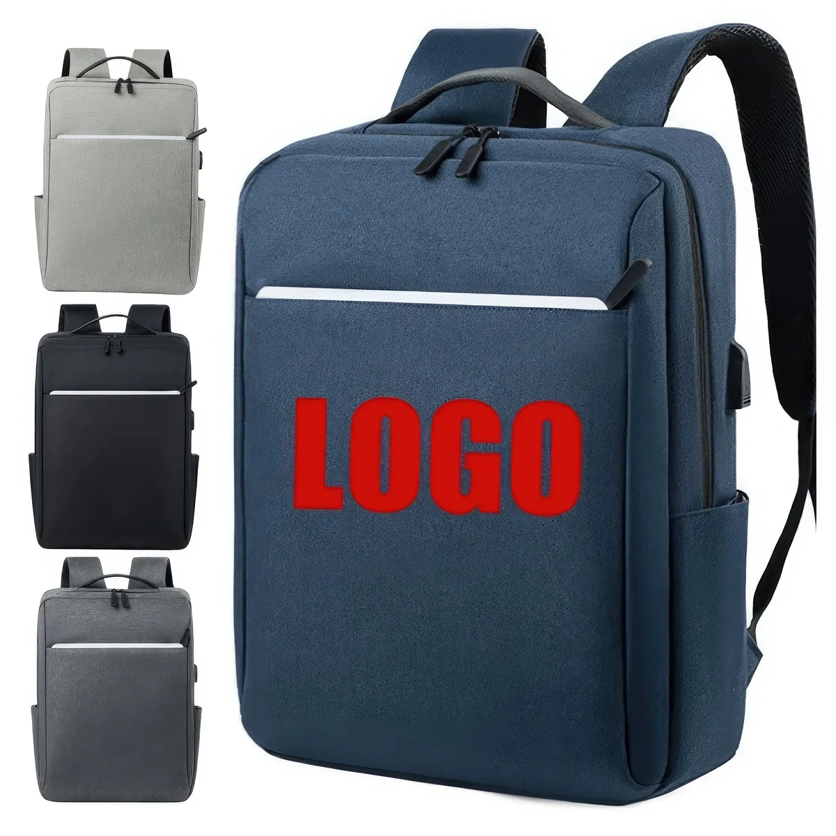 Business Travel School Laptop Backpacks with USB Port 1