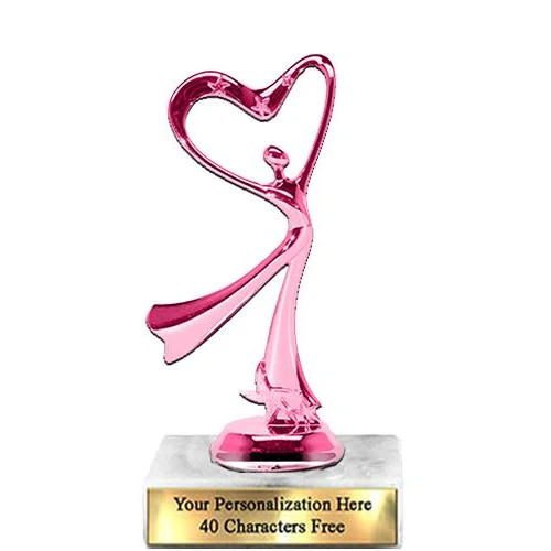 Trophy: 7", 2x3 white marble base, Modern Dance P 1