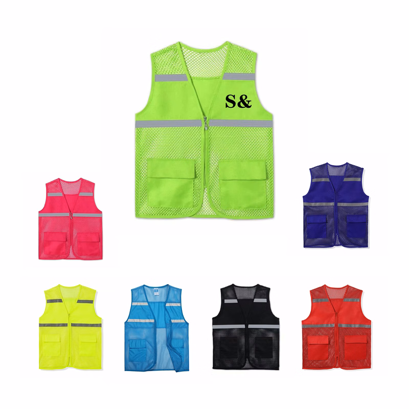 Colorful Volunteer Uniform Fishnet Vest
