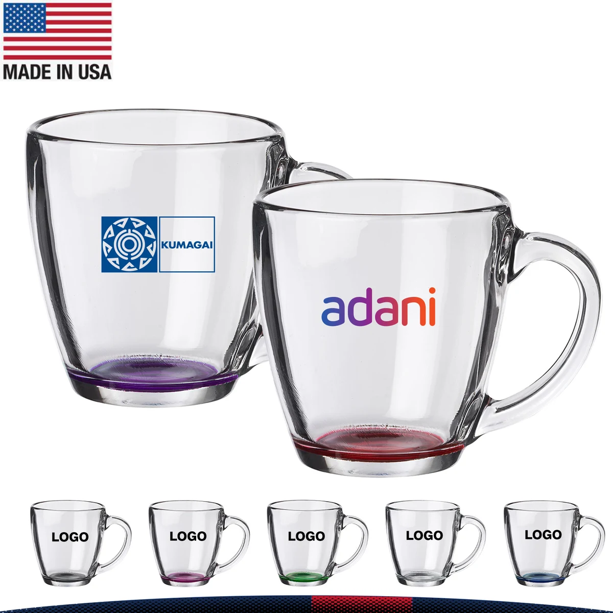 15.5 oz. Libbey Tapered Glass Mugs 1
