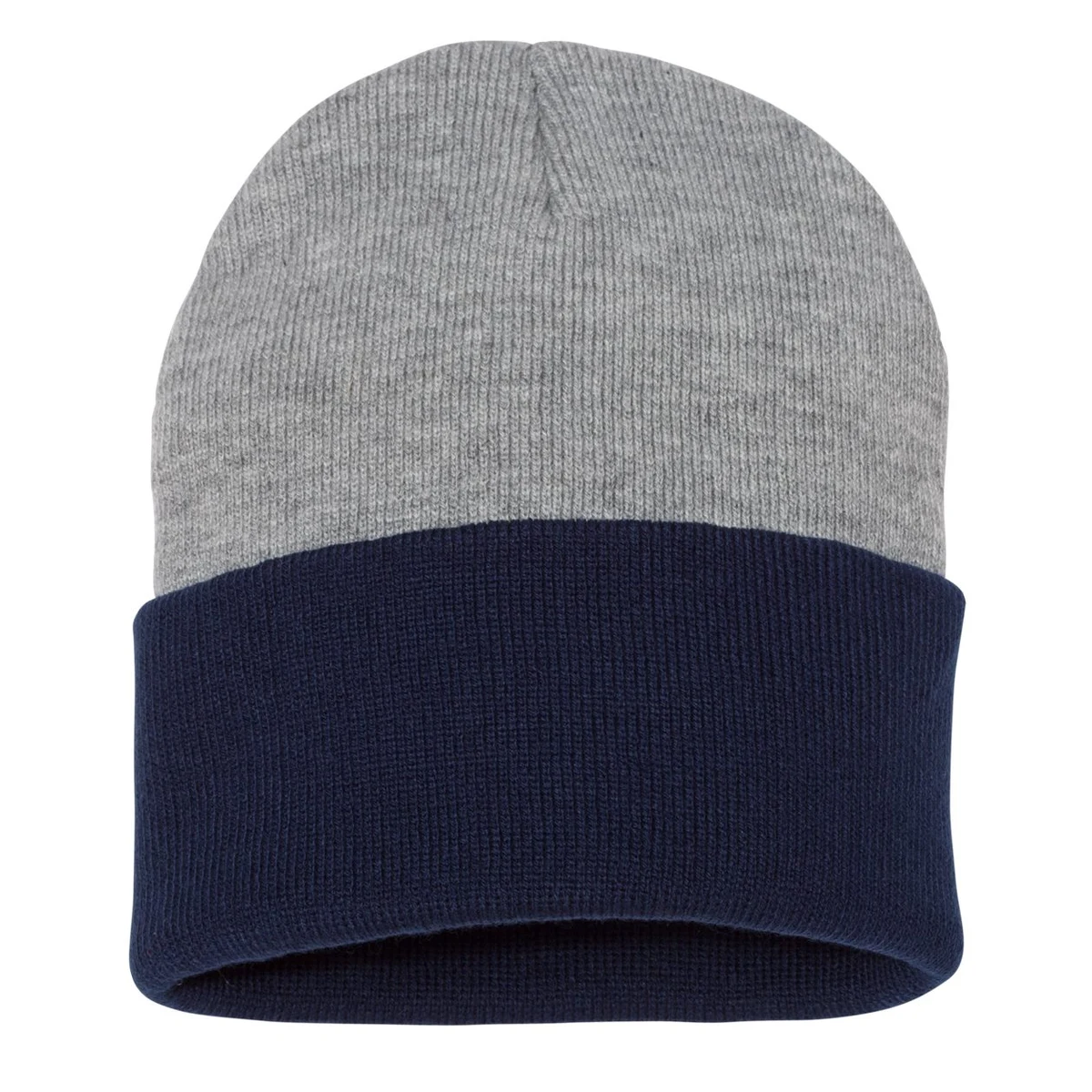 12" Color Blocked Cuffed Beanie - SP12T 1