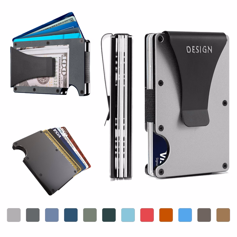 Slim Metal Wallet With RFID Protection