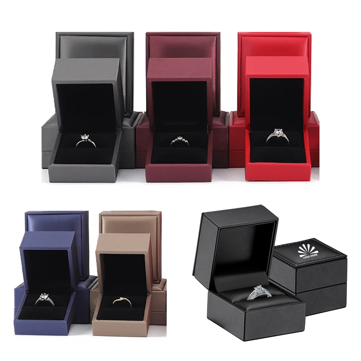 Leather Jewelry Ring Box MOQ50 1