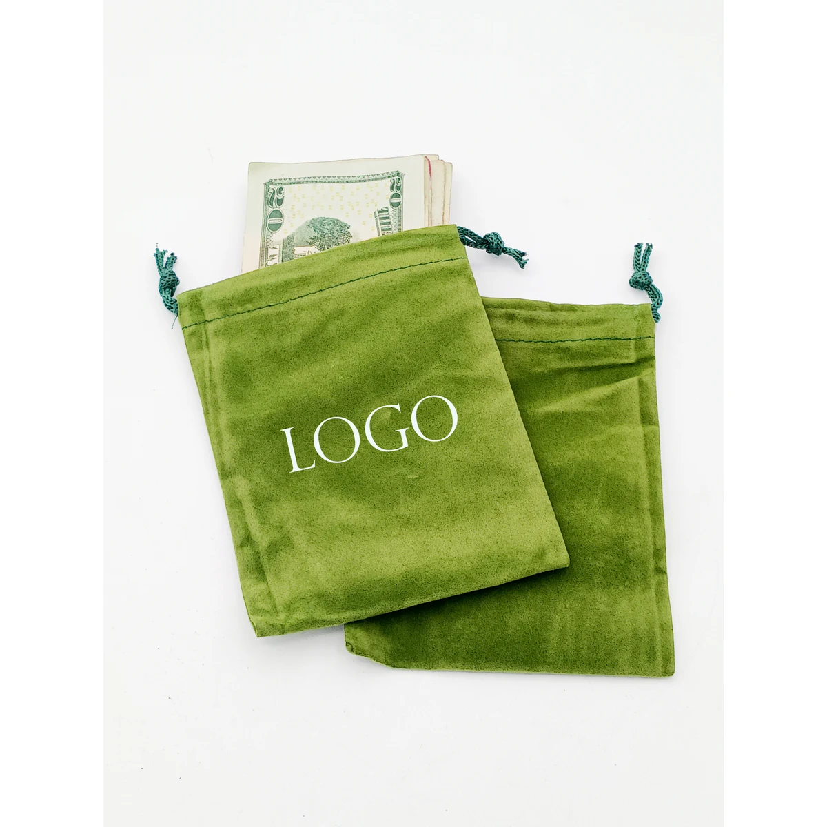 3" x 4" DELUXE VELVET DRAWSTRING POUCH. 1