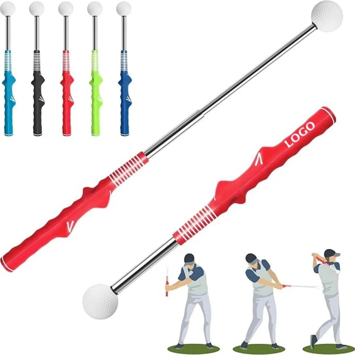Retractable Golf Swing Trainer for Practice and Tempo 1