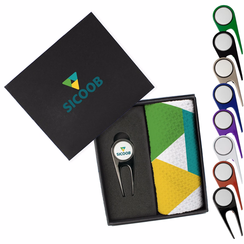 Dormie Towel Mini Presentation Box with Divot Tool
