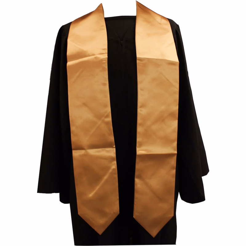 Extra Long Vegas Gold Graduation Sash 5" x 72"