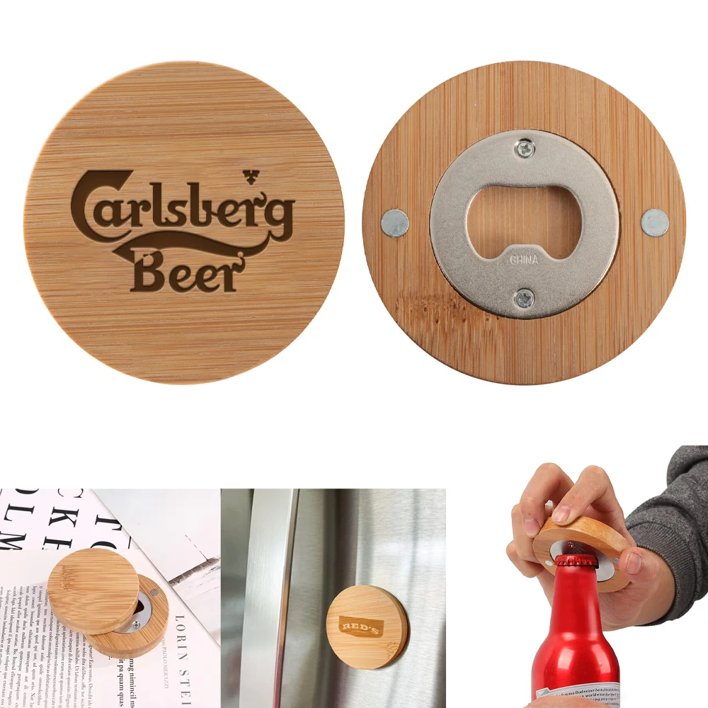 Magnetized Bamboo Bottle Opener 1