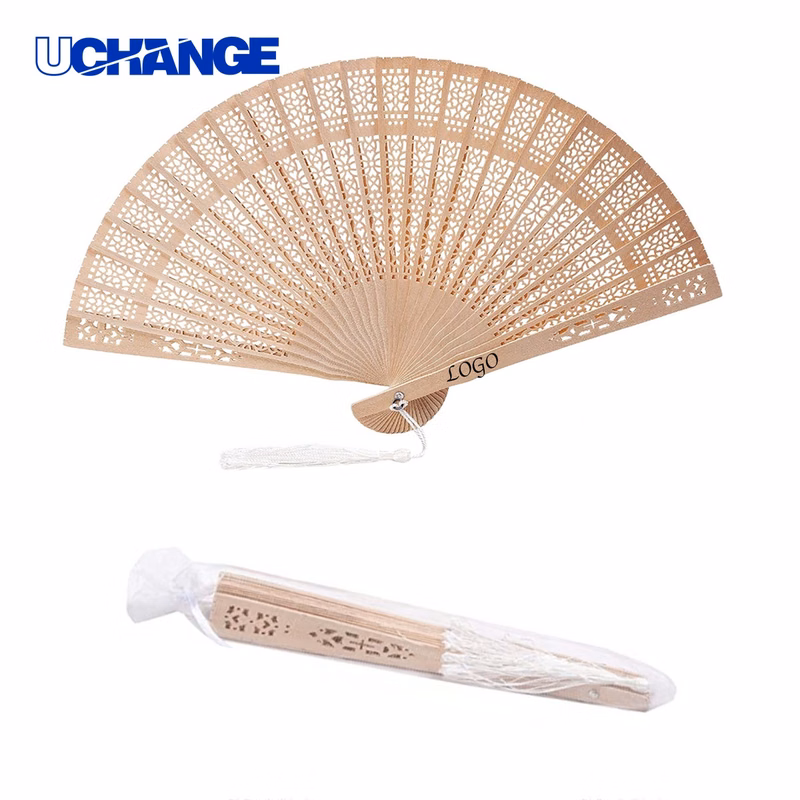 Tassel Wooden Folding Hand Fan Tool