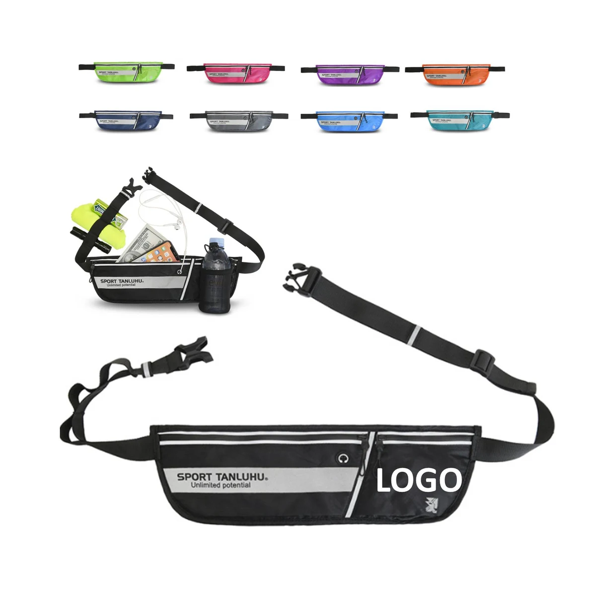 Outdoor Running Belt Water Bottle Waist Bag 1