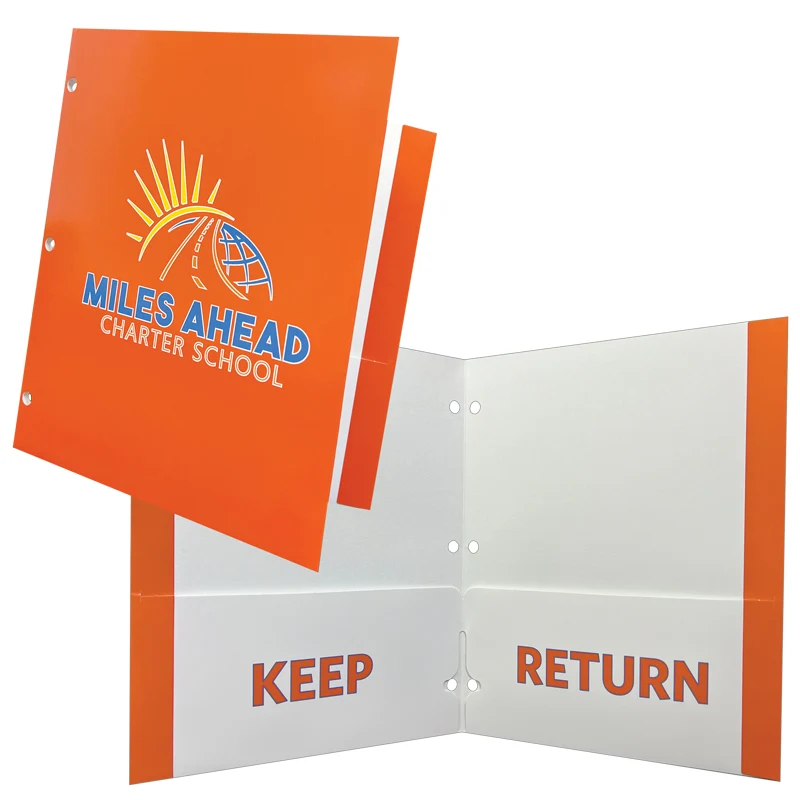 Reinforced Edge School Folder with 3 Hole Fits in Binder (9-1/2" x 11-1/2") 1