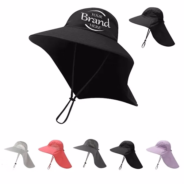 Custom Broad Brimmed UVA/UVB Sunshade Hat — Nylon Outdoor Adventure Cap