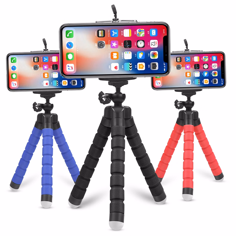 Flexible Sponge Octopus Phone Tripod Holder