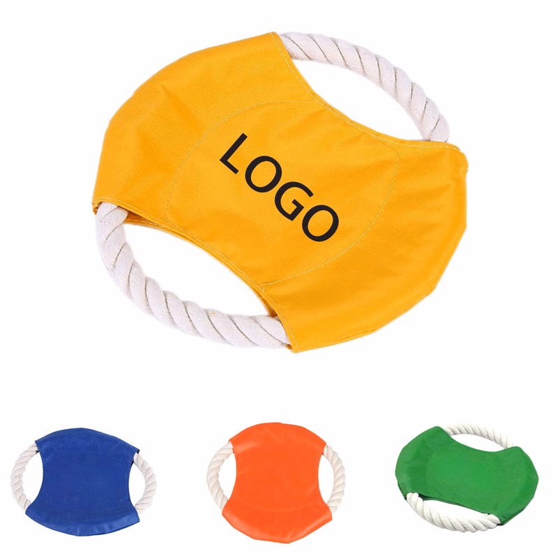 Durable Flying Disc Rope Squeaker Toy