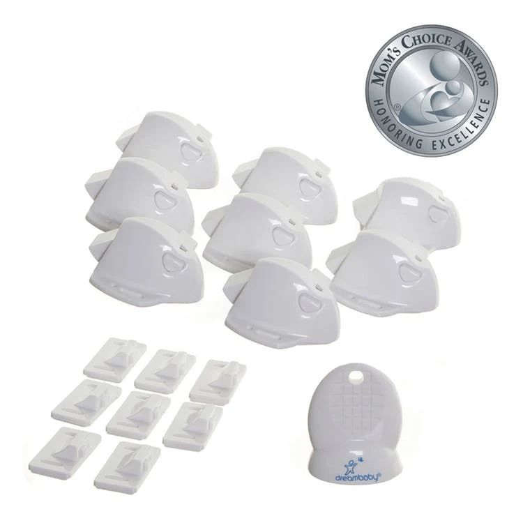 Adhesive Mag Locks - 8 Locks 1 Key 1
