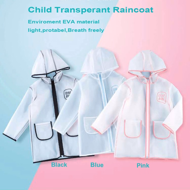 PEVA Children Raincoat with Zipper