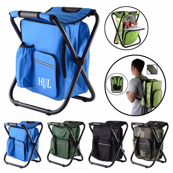 Portable Oxford Insulated Cooler Bag Foldable Camping Chair