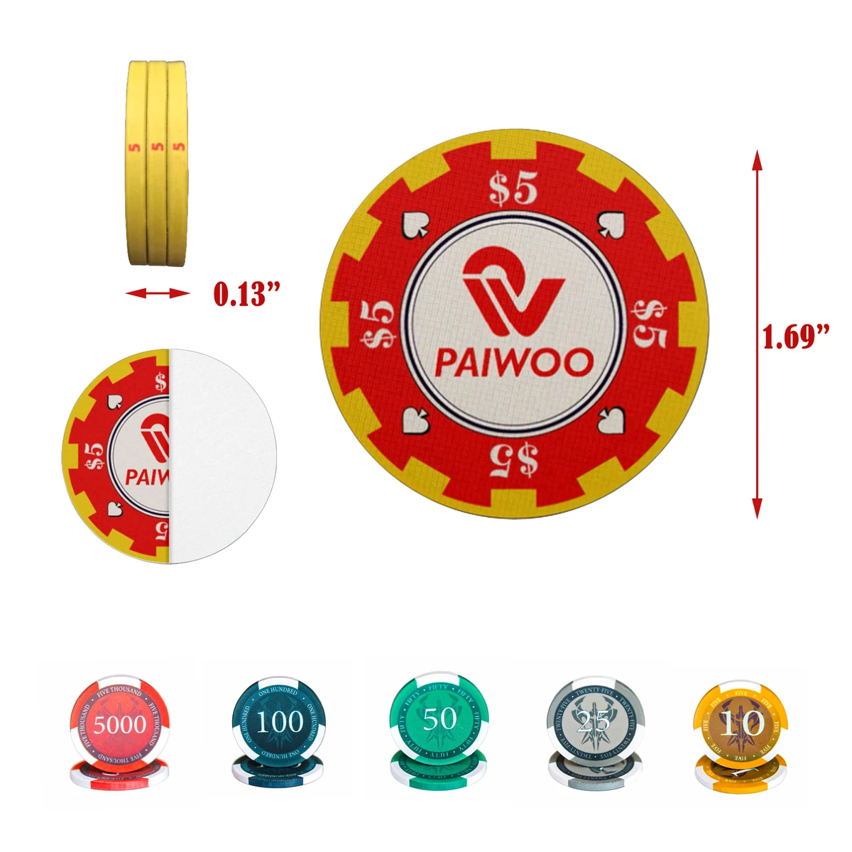 Durable Ceramic Poker Chip 1