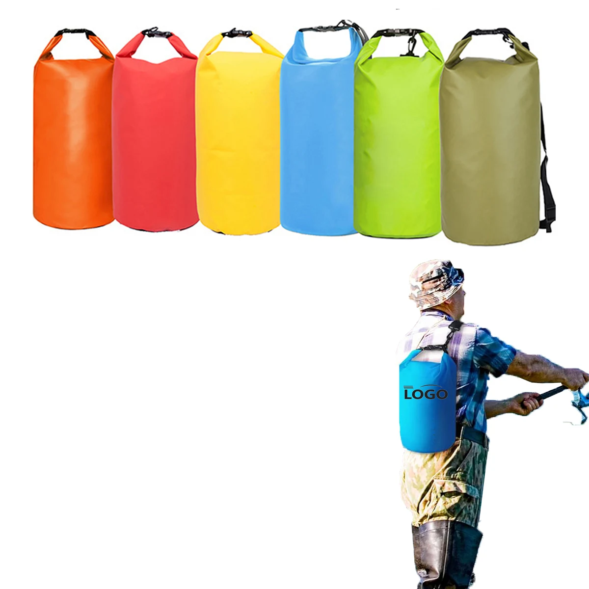 Waterproof MOQ20 500D PVC Swimming Beach Bag 1