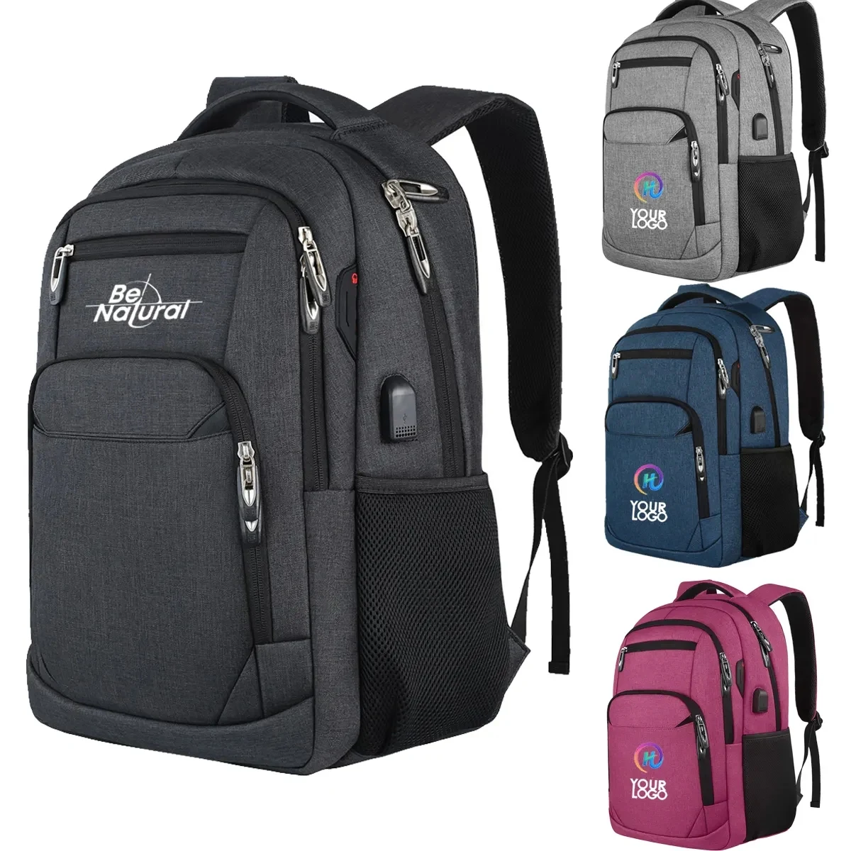 Luxury 15.6" Travel Laptop Backpack with USB Charging Port 1