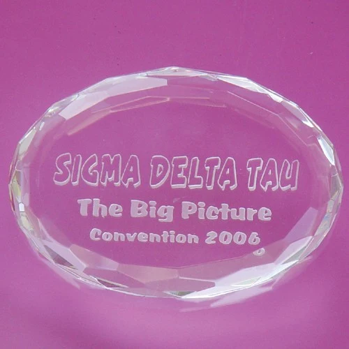 Oval Crystal Paper Weight 1