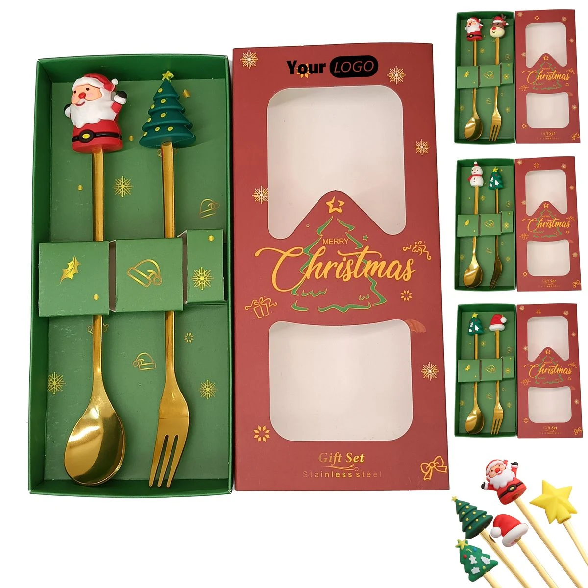 Stainless Steel Christmas Dessert Spoon 1