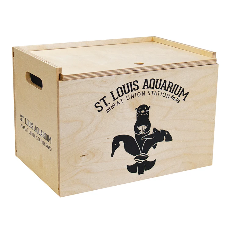 Plywood Display Crate with Sliding Cover 1