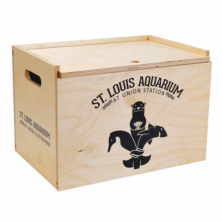 Plywood Display Crate with Sliding Cover