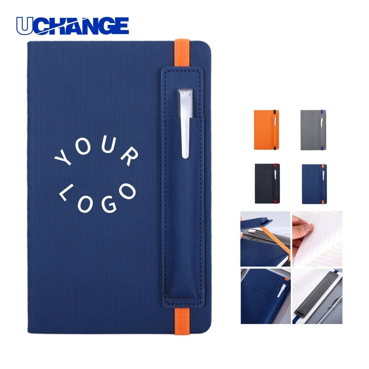 A5 PU Hardcover Notebook Journal with Pen 8.3" x 5.8" 1