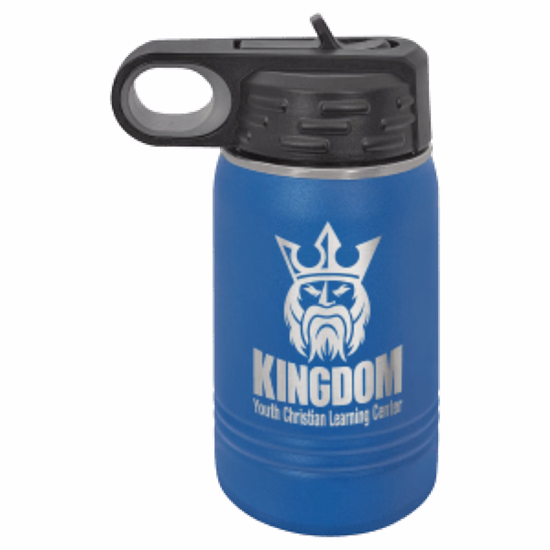 12 oz. Royal Blue Laser Engraved Polar Camel Water Bottles
