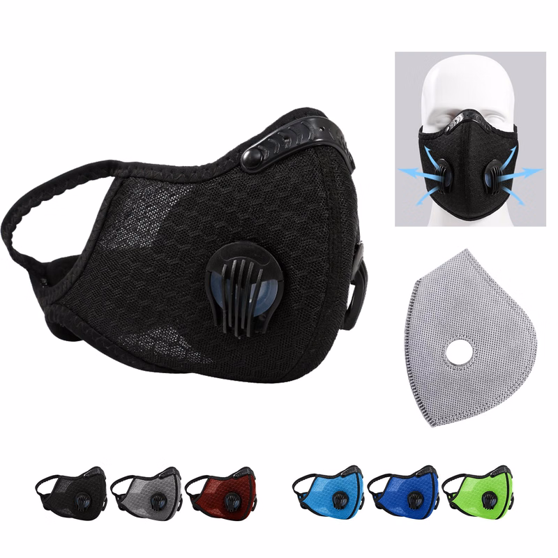 Cycling Neoprene Half Mask With 2 Valves