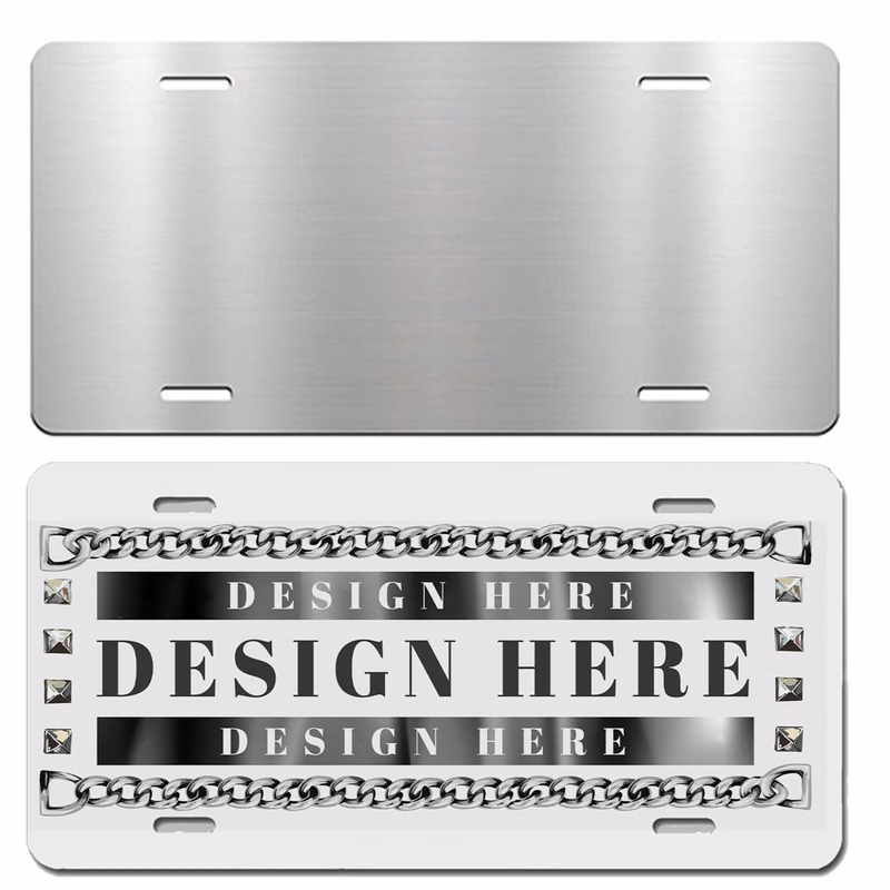 Custom Aluminum License Plate Frame with Full Color Printing