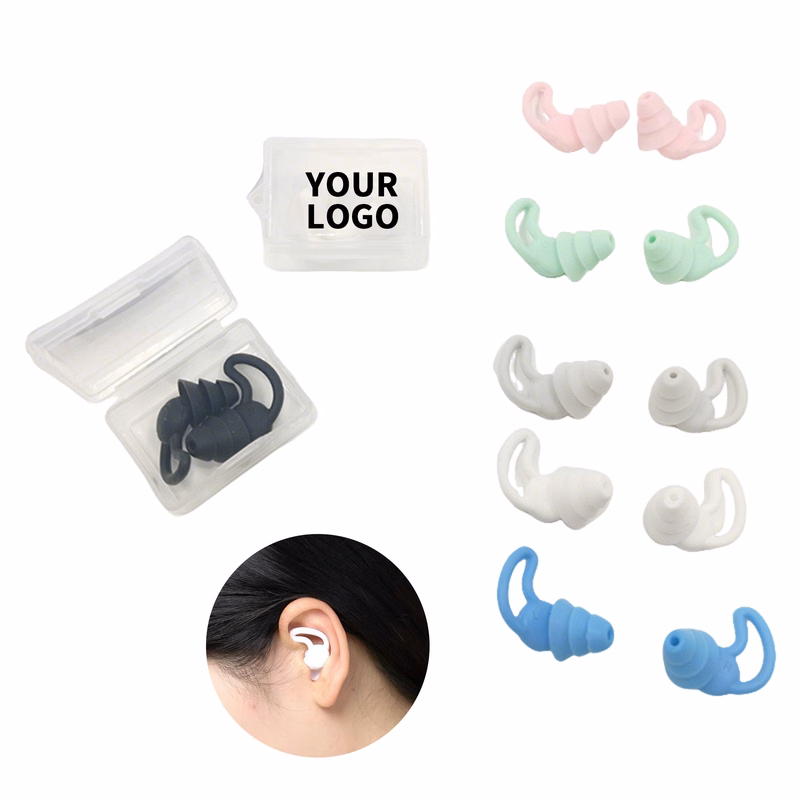 Silicone Waterproof Noise Cancel Earplug With Carry Case
