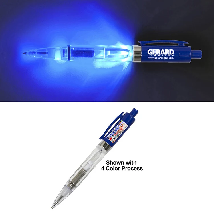 "Vicente" Light Up Pen with BLUE Color LED Light 1