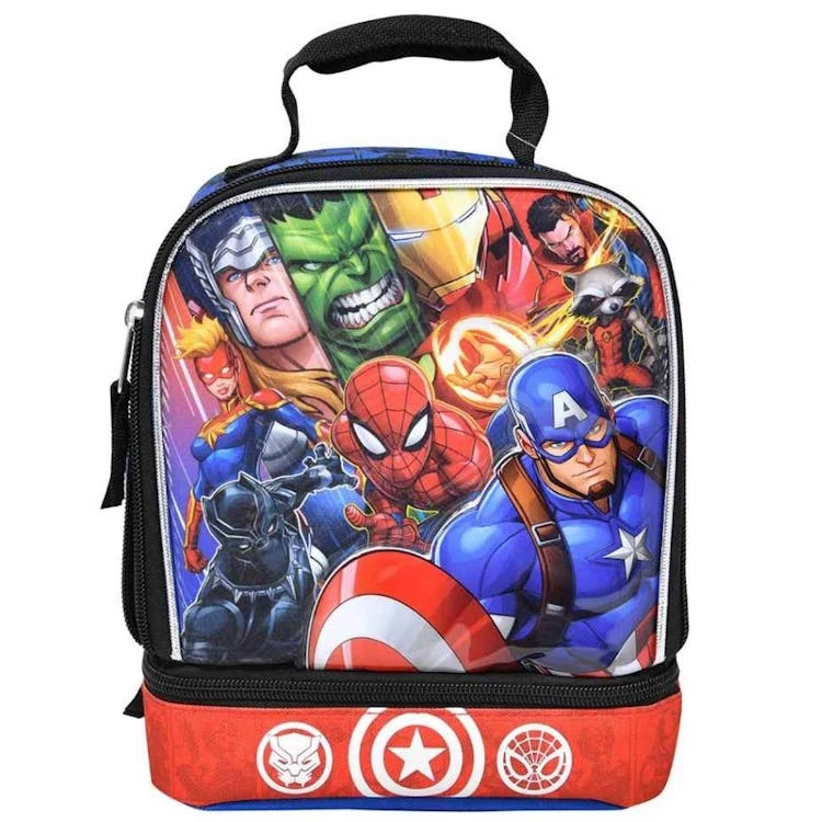 Avengers Insulated Drop Bottom Lunch Bags 1