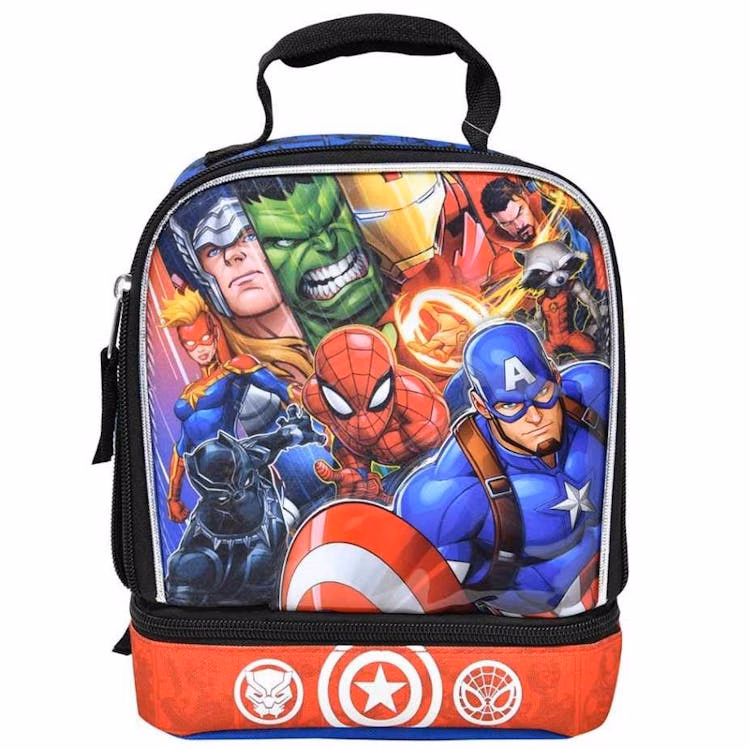 Avengers Insulated Drop Bottom Lunch Bags